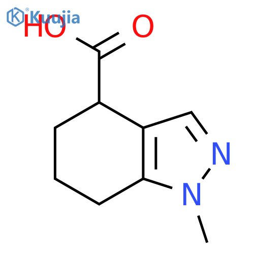 1-Methyl-4,5,6,7-tetrahydro-1H-indazole-4-carboxylic acid structure