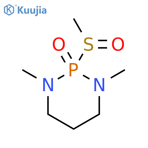 1,3,2-Diazaphosphorine,hexahydro-1,3-dimethyl-2-(methylsulfinyl)-, 2-oxide structure