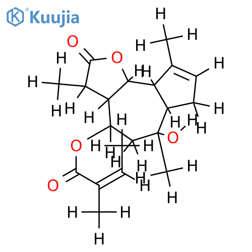 8alpha-angeloyloxy-10beta-hydroxy-slov-3-en-6,12-olide structure