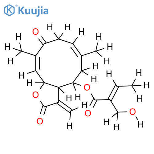 (6R,7R,8R)-3-Oxo-8-sarracenyloxyhelianga-1(10),4,11(13)-trien-6,12-olide structure