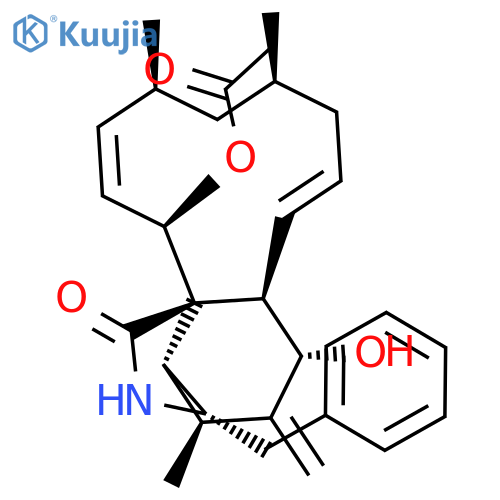 1H-Cycloundec[d]isoindol-1-one,15-(acetyloxy)-2,3,3a,4,5,6,6a,9,10,11,12,15-dodecahydro-6-hydroxy-4,10,12-trimethyl-5-methylene-3-(phenylmethyl)-,(3S,3aR,4S,6S,6aR,7E,10S,12S,13E,15R,15aR)- structure