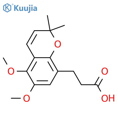 5-Hydroxy-2,2-dimethyl-2H-1-benzopyran-8-propanoic acid; 6-Methoxy, 5-Me ether structure
