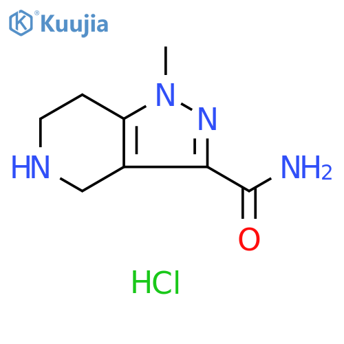 1-methyl-4,5,6,7-tetrahydro-1H-pyrazolo4,3-cpyridine-3-carboxamide hydrochloride structure