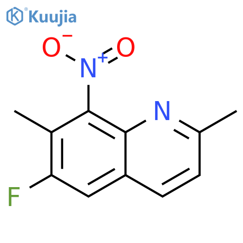 6-Fluoro-2,7-dimethyl-8-nitro-quinoline structure