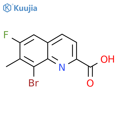 8-Bromo-6-fluoro-7-methylquinoline-2-carboxylic acid structure