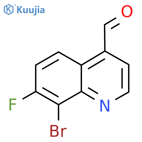 8-Bromo-7-fluoroquinoline-4-carbaldehyde structure