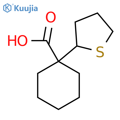 1-(thiolan-2-yl)cyclohexane-1-carboxylic acid structure