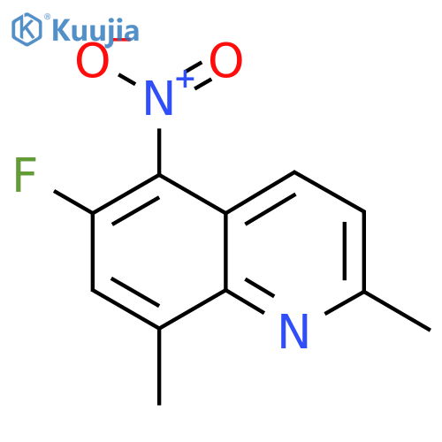 6-Fluoro-2,8-dimethyl-5-nitroquinoline structure