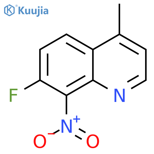 7-Fluoro-4-methyl-8-nitro-quinoline structure