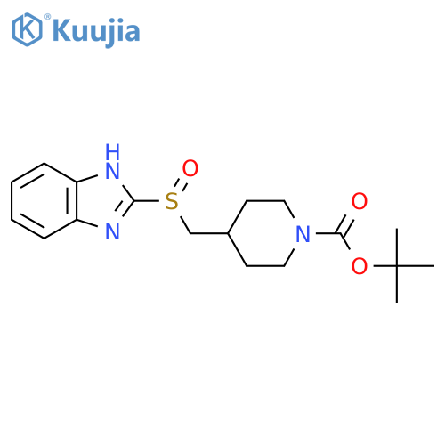 Tert-Butyl 4-(((1H-benzo[d]imidazol-2-yl)sulfinyl)methyl)piperidine-1-carboxylate structure