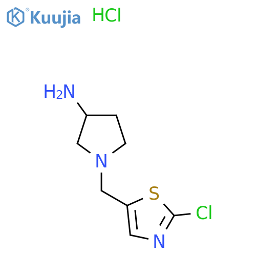 1-((2-Chlorothiazol-5-yl)methyl)pyrrolidin-3-amine hydrochloride structure