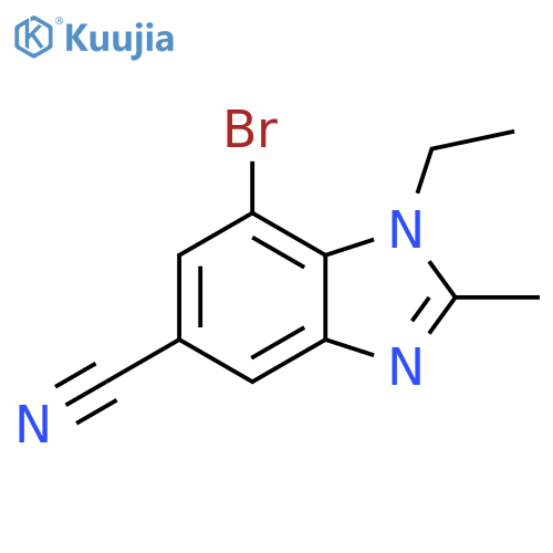 7-Bromo-1-ethyl-2-methylbenzodiazole-5-carbonitrile structure