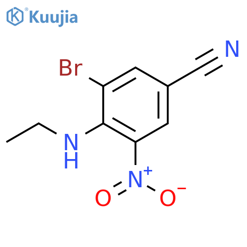 3-Bromo-4-(ethylamino)-5-nitrobenzonitrile structure
