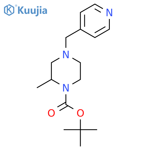 Tert-Butyl 2-methyl-4-(pyridin-4-ylmethyl)piperazine-1-carboxylate structure