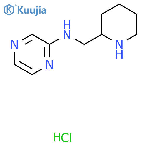 N-(Piperidin-2-ylmethyl)pyrazin-2-amine hydrochloride structure
