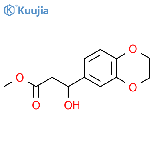methyl 3-(2,3-dihydro-1,4-benzodioxin-6-yl)-3-hydroxypropanoate structure
