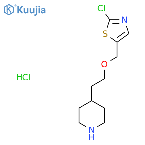2-Chloro-5-((2-(piperidin-4-yl)ethoxy)methyl)thiazole hydrochloride structure