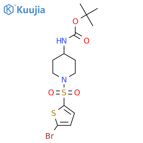 Tert-butyl (1-((5-bromothiophen-2-yl)sulfonyl)piperidin-4-yl)carbamate structure