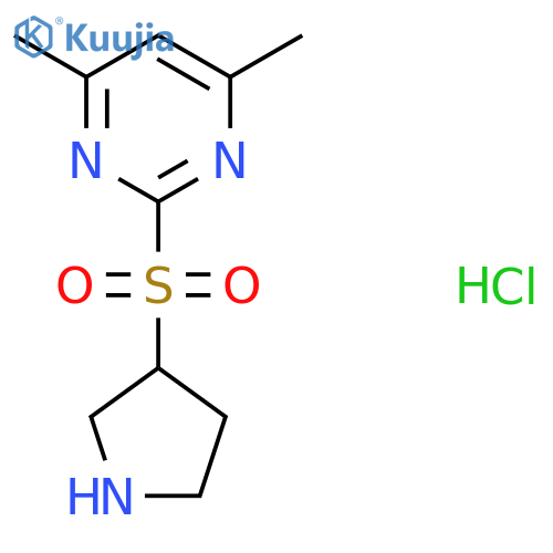 4,6-Dimethyl-2-(pyrrolidin-3-ylsulfonyl)pyrimidine hydrochloride structure