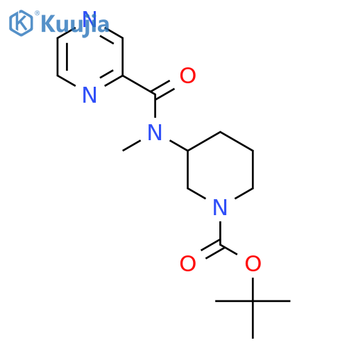 Tert-Butyl 3-(N-methylpyrazine-2-carboxamido)piperidine-1-carboxylate structure