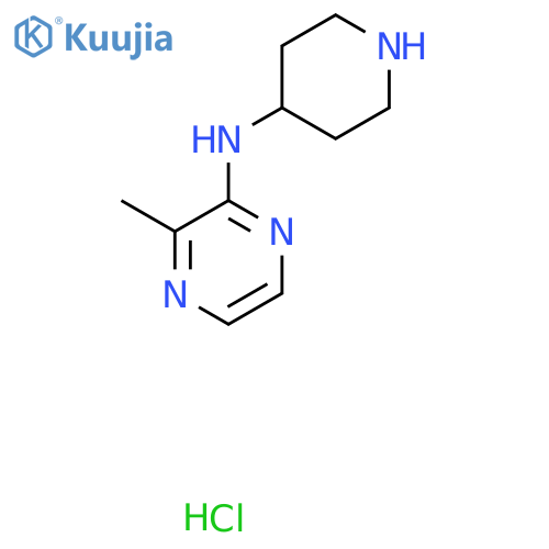3-Methyl-N-piperidin-4-ylpyrazin-2-amine;hydrochloride structure