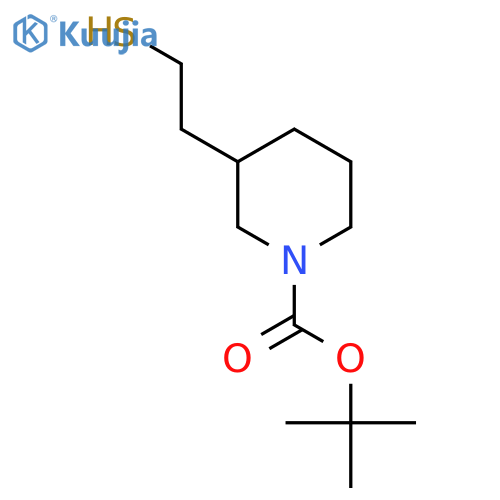 tert-butyl 3-(2-sulfanylethyl)piperidine-1-carboxylate structure