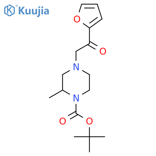 Tert-Butyl 4-(2-(furan-2-yl)-2-oxoethyl)-2-methylpiperazine-1-carboxylate structure