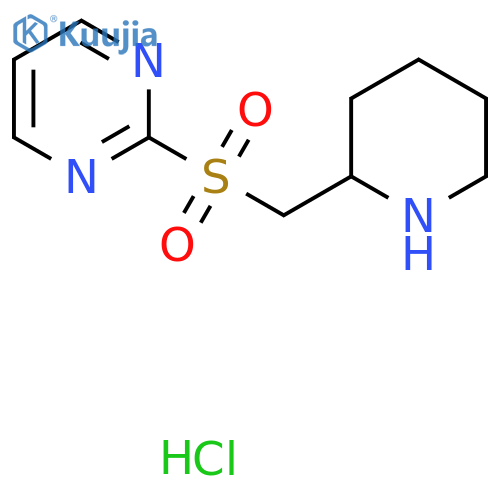 2-((Piperidin-2-ylmethyl)sulfonyl)pyrimidine hydrochloride structure