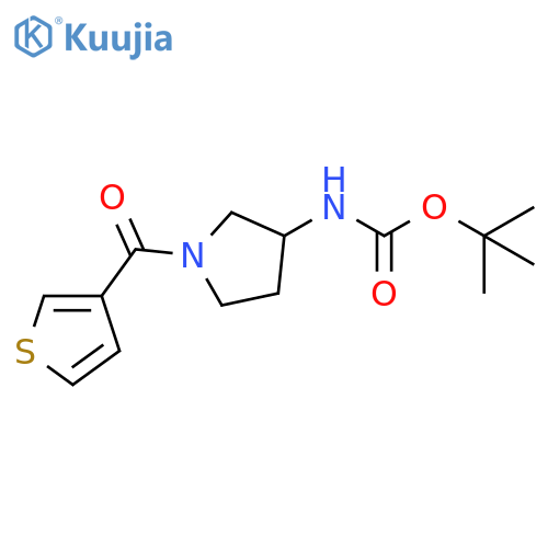 Tert-butyl (1-(thiophene-3-carbonyl)pyrrolidin-3-yl)carbamate structure