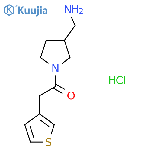 1-(3-(Aminomethyl)pyrrolidin-1-yl)-2-(thiophen-3-yl)ethanone hydrochloride structure