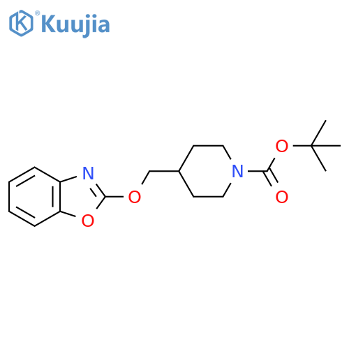 Tert-Butyl 4-((benzo[d]oxazol-2-yloxy)methyl)piperidine-1-carboxylate structure
