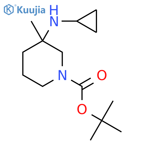 Tert-butyl 3-(cyclopropylamino)-3-methylpiperidine-1-carboxylate structure