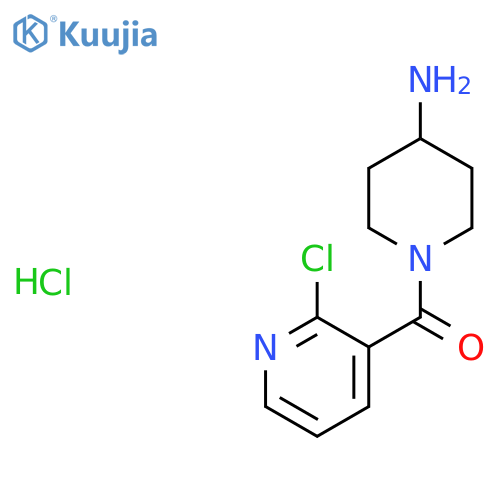 (4-Aminopiperidin-1-yl)(2-chloropyridin-3-yl)methanone hydrochloride structure