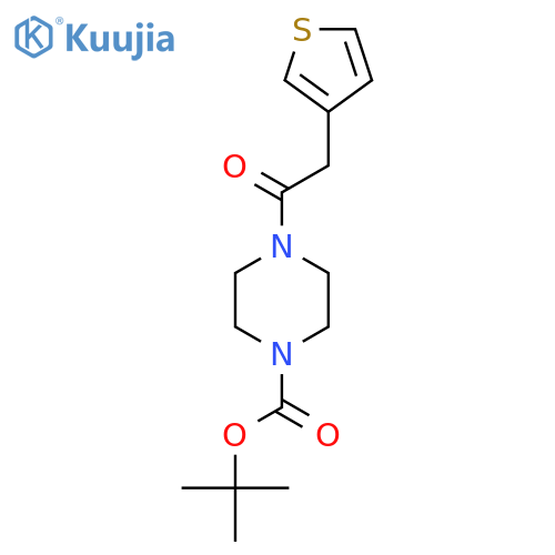 Tert-Butyl 4-(2-(thiophen-3-yl)acetyl)piperazine-1-carboxylate structure