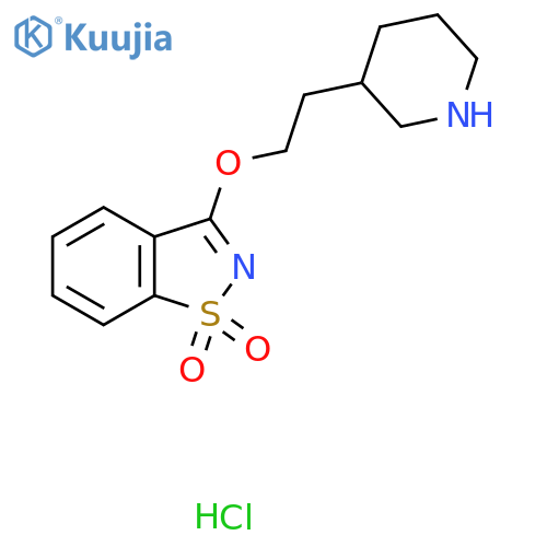 3-(2-(Piperidin-3-yl)ethoxy)benzo[d]isothiazole 1,1-dioxide hydrochloride structure