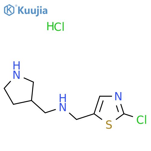 N-[(2-Chloro-1,3-thiazol-5-yl)methyl]-1-pyrrolidin-3-ylmethanamine;hydrochloride structure
