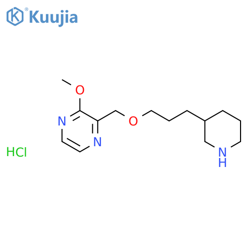 2-Methoxy-3-((3-(piperidin-3-yl)propoxy)methyl)pyrazine hydrochloride structure