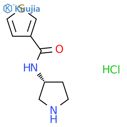 N-[(3R)-Pyrrolidin-3-yl]thiophene-3-carboxamide;hydrochloride structure