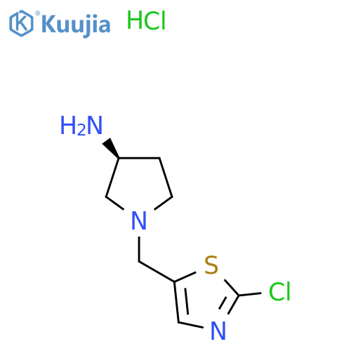 (S)-1-((2-Chlorothiazol-5-yl)methyl)pyrrolidin-3-amine hydrochloride structure