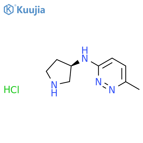 6-Methyl-N-[(3R)-pyrrolidin-3-yl]pyridazin-3-amine;hydrochloride structure