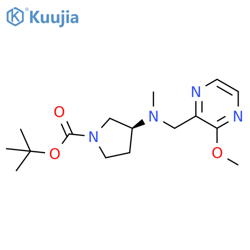 (S)-Tert-butyl 3-(((3-methoxypyrazin-2-yl)methyl)(methyl)amino)pyrrolidine-1-carboxylate structure