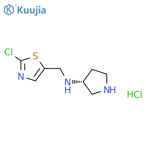 (3R)-N-[(2-Chloro-1,3-thiazol-5-yl)methyl]pyrrolidin-3-amine;hydrochloride structure