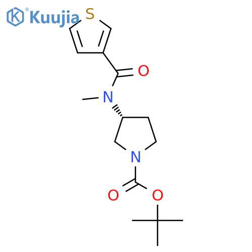(R)-Tert-butyl 3-(N-methylthiophene-3-carboxamido)pyrrolidine-1-carboxylate structure