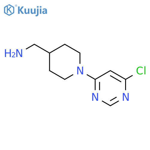 [1-(6-chloropyrimidin-4-yl)piperidin-4-yl]methanamine structure
