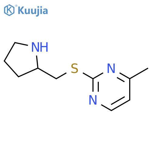 4-methyl-2-{[(pyrrolidin-2-yl)methyl]sulfanyl}pyrimidine structure