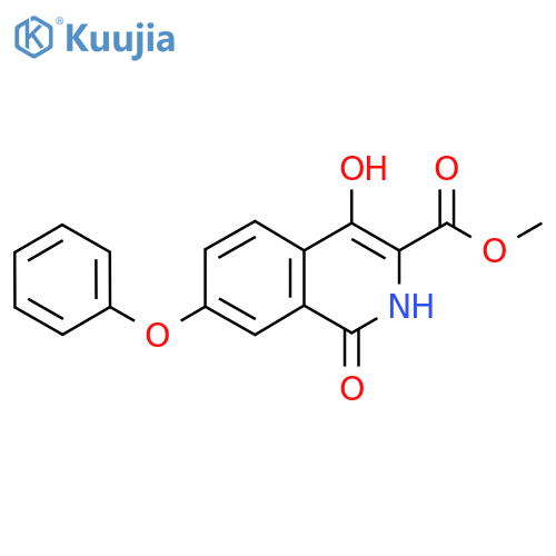 Methyl 4-hydroxy-1-oxo-7-phenoxy-2H-isoquinoline-3-carboxylate structure