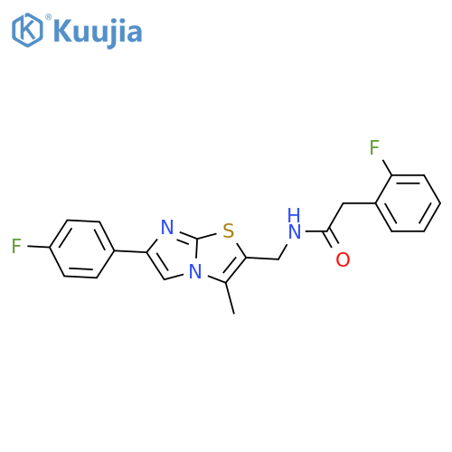 2-(2-fluorophenyl)-N-{[6-(4-fluorophenyl)-3-methylimidazo[2,1-b][1,3]thiazol-2-yl]methyl}acetamide structure