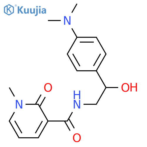 N-{2-4-(dimethylamino)phenyl-2-hydroxyethyl}-1-methyl-2-oxo-1,2-dihydropyridine-3-carboxamide structure
