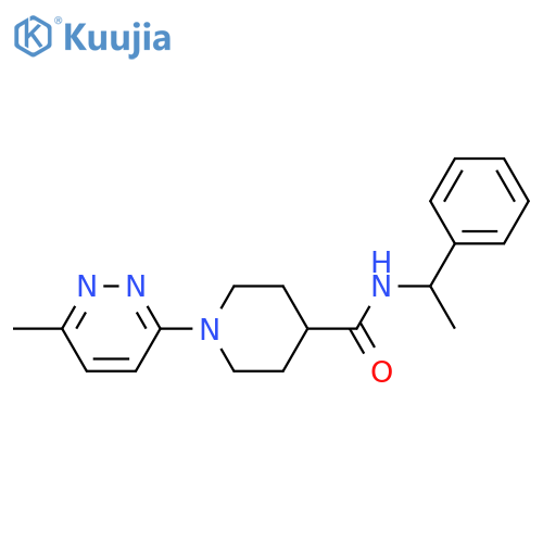 1-(6-methylpyridazin-3-yl)-N-(1-phenylethyl)piperidine-4-carboxamide structure