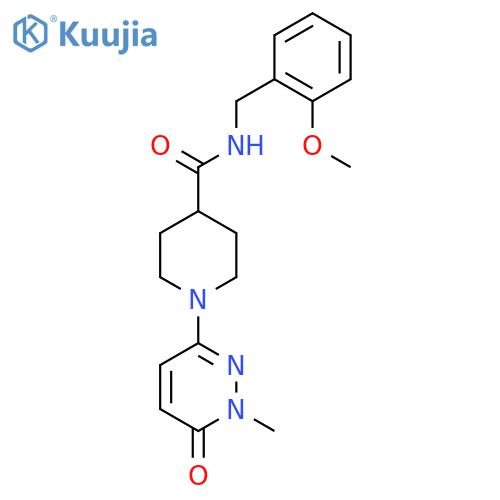 N-(2-methoxyphenyl)methyl-1-(1-methyl-6-oxo-1,6-dihydropyridazin-3-yl)piperidine-4-carboxamide structure
